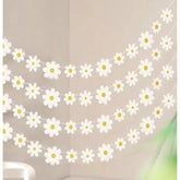 4Pack Daisy Banner Garland Groovy Boho Flower Hanging Party Decorations