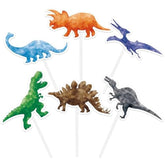36 Pcs Dinosaur Cake Toppers - Dinosaur Birthday Decorations Dino Cupcake Toppers Watercolor Happy Birthday Cupcake Topper Dino Cake Decorations For Boys Kids Baby Shower Party Favors