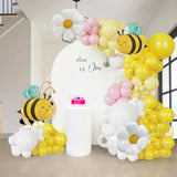 Bee Balloons Garland Arch Kit 134 Pcs Yellow Pestal Pink Balloon Arch With Bee Daisy Balloons For Baby Shower Lemonade Birthday Honeybee Party Decor