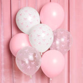 24Pack Pink Bow Latex Balloons 12-Inch Bachelorette Birthday Party Decor