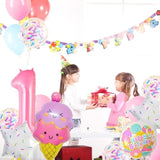 Pink Ice Cream Balloons – Sweet One First Birthday Party Decorations
