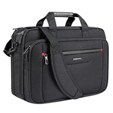 Laptop Briefcase Premium Laptop Case Fits Up To 17.3 Inch Business Shoulder Bag Laptop Expandable Waterrepellent Messenger Bag For Men/ Women Computer Bag For Travel/ Business/ Black