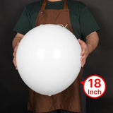 20 Pc 18 Inch Matte White Latex Balloons for Garland, Arch, Birthday, or Shower Decor