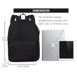 Casual Laptop Backpack For Men And Women, School Backpack For Boys And Girls, College Bookbag, Usb Charging Port, Lightweight Back Pack(Black)