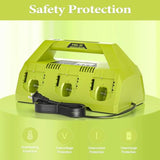 P180-6 Ports Rapid Charger Replacement For Ryobi 18V One+ Supercharger P135 18V Six-Pack Lithium-Ion Charger,Compatible With All Ryobi One+ 18 Volt Battery Without Usb Port P135