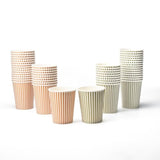 Sage Green Orange Striped Paper Cups Pastel Fall Themed Party Cup Forest Friends Autumn Kids Birthday Tableware Fall Woodland Birthday Party Supplies - Pack Of 50