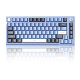 Sky81 75% Mechanical Gaming Keyboard, Rgb Hot Swappable Wired Custom Creamy Keyboards With 5-Layer Sound Dampening, Knob, Side Printed Keycaps For Win/Mac (Dark Purple, Blue Whale Switch)