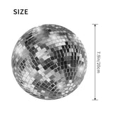 Trendy Silver Disco Ball Round Mouse Pad, Small Gaming Mousepad With Stitched Edge, Non-Slip Rubber Base Mouse Mat Office Desk Accessories For Laptop Computer Decor 7.9 X 7.9 Inch