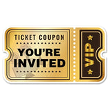Movie Vip Party Invitations With Envelopes, 20 Set Movie Ticket Shaped Invitations Birthday Baby Shower Party Invites Supplies Favors, Double-Sided