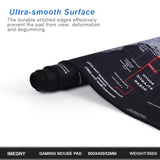 Gaming Mouse Pad, Oversized Mouse Mat Natural Rubber Blank Desk Mat Heavy Duty, Water Resistant Keyboard Pad For Gamer, Office And Home Use (90X40 Map)