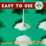 Christmas Mini Candy Molds With Xmas Tree And Gingerbread Man Shaped, 152 Cavity Non-Stick Food Grade Diy Handmade Set For Gummy Jelly Dog Treat Wax Melt Gifts Baking Supplies