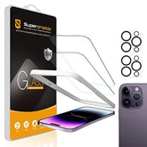 (2 Pack) Designed For Iphone 14 Pro Max (6.7 Inch)+ Camera Lens Tempered Glass Screen Protector With (Easy Installation Tray), Anti Scratch, Bubble Free