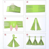 Purple Yellow Tassel Garland Tissue Banner for Basketball Party Decor Pack of 20