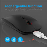 Wireless Slim Bluetooth Mouse, 2.4Ghz Rechargeable Silent Bluetooth Wireless Mouse With Type C Adapter For Pc Notebook Laptop Macbook Computer Ipad Os 13 And Above (Metal Gray)