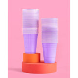 Party Decorations Lavender Plastic Cups - 50 Purple Matte 16 Oz Disposable Cups | Bachelorette Party, Birthday Party, Party Favors, Baby Shower Supplies