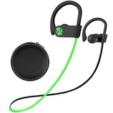 Bluetooth Headphones, 5.3 Wireless Sports Earbuds Ipx7 Waterproof With Mic, Stereo Sweatproof Inear Earphones, Noise Cancelling Headsets For Gym Running Workout, 16 Hours Playtime Greenblack