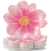 50 Pcs Flower Shape Paper Plates Floral Party Decorations Floral Disposable Party Plates For Baby Shower Wedding Birthday Summer Dinner Party Tableware Supplies Decoration
