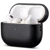 Handmade Leather Case for AirPods Pro 2nd Generation with Lanyard, Black