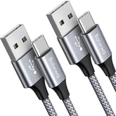 Usb C Cable 3Ft Fast Charging, 2-Pack Usb A To Type C Cable Braided Charger Cord For Iphone 16 15/16 15 Pro/16 15 Plus/16 15 Pro Max Samsung Galaxy S25 Ultra S25+ S25 S24 Ultra S24+ S24