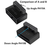 Usb 3.0 90 Degree Motherboard Adapter 19 Pin/20 Pin Male To Female Extension A