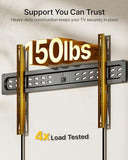 Ultra Slim Fixed TV Wall Mount Bracket for 4395" Flat & Curved TVs, Super Low Profile 0.95" from Wall, Holds 150 lbs, Supports VESA 800x400, Fits