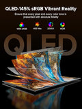 Qled 24" 120Hz Portable Monitor 1080P 125% Srgb 400Nits W/Stand & Vesa, Hdmi Usb-C Fhd Travel Monitor For Laptop/Gaming Devices/Phone/Mini Pc, External Second Screen For Gaming & Work