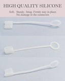 8Pcs USB Caps for USB C Cable Anti Loss Tether Silicone Soft Snugly Dust and Oxidation Protection Adapter Cover Anti Dust for Android iPhone Type C