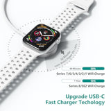 2Pack For Apple Watch Charger Cable, Magnetic Fast Charger To Usb-C Cable 6Ft(2M), Wireless Fast Iwatch Charger Portable Compatible With Iwatch Ultra/Series 9/8/7/6/Se/Se2/5/4/3/2/1-White