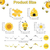 20 Pcs Bee Party Decorations Hanging, Bumble Bee Decor Foil Ceiling Streamers For Kids Birthday Baby Shower Gender Reveal Bumblebee Themed Party Supplies