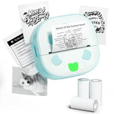 Sticker Printer, Printpods Mini Printer, Bluetooth Portable Sticker Maker With 3 Rolls Paper, Print Pod Inkless Thermal Printer For Iphone, Impresora Portátil For Notes, Journal, Diy, Kids Gift