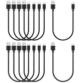 Short USB C Charger Cable 1ft Bulk 10-Pack, USB to Type C Phone Charger Fast Charging Cord