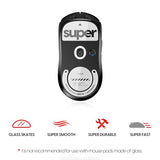 Superglide Glass Mouse Skates - Super Smooth Glide, Polished Round Edge, Super Fast Gaming Mouse Feet With Durable Sole For Logitech G Pro X Superlight1 (Type-S, White)