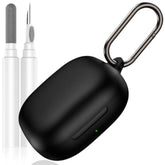 Compatible With Shokz New Openfit 2 Case Cover, Soft Silicone Shockproof Protective Skin Case For Shokz Openfit 2 Open-Ear Wireless Earbuds With Cleaner Kit & Carabiner (Black)