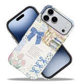 Case for iPhone 17 Pro Max - Slim Fit Anti-Scratch Phone Case for Girl Women - Christian Blue Bow God Religious (Frosted)