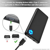 Usb-C Charging Cable Cord Wire For Power Banks Fit For Iniu, Iwalk, Anker Usbc, Bonai, Spigen Pocketboost & Other Powerbanks With Usb C Input