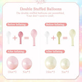 Pastel Rainbow Balloon Garland Arch Kit 126Pcs Double Stuffed Pearl Pink Blue Yellow Peach Purple Turquoise Clear Balloons For Birthday Party Baby Shower Gender Reveal Easter Spring Day Decorations