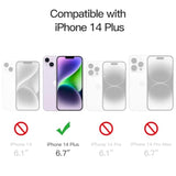 JETech Glitter Case for iPhone 14 Plus 6.7-Inch, Bling Sparkle Shockproof Phone Bumper Cover, Cute Sparkly for Women and Girls (Clear)