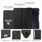Moko Case For Galaxy Tab A9+/A9 Plus 11 Inch 2023, Slim Stand Protective Smart Cover With Hard Pc Translucent Back Shell For Tab A9 Plus Tablet (Smx210/X216/X218), Auto Wake/Sleep, Black
