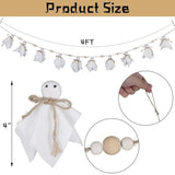 Halloween Ghost Garland: Rustic Boho Spooky Party Decor