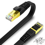 Cat 8 Flat Ethernet Cable 100Ft, Cat8 High Speed Flat Internet Network Lan Cab