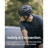 Openrun - Open-Ear Bluetooth Bone Conduction Sport Headphones, Sweat Resistant Wireless Earphones For Workouts And Running, Built-In Mic, With Hair Band, Black