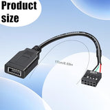 USB 2.0 to Type-E Motherboard Header Extension Cable, USB 2.0 9 Pin Female toUSB+USB 3.1 TypeE Motherboard Connector Adapter, USB3.2 Gen 1 Header
