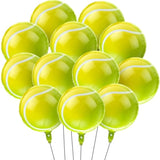 20-Pc 18-Inch Green Tennis Balloons Foil Decorations for Sports-Themed Parties