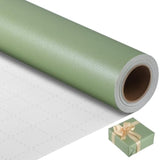 Sage Green Wrapping Paper Roll 17x33 Ft for Weddings, Showers & Gifts