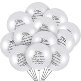 60Pcs White Memorial Balloons Funeral Helium for Remembrance and Condolence Services