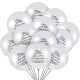 60Pcs White Memorial Balloons Funeral Helium for Remembrance and Condolence Services