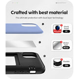 GOOSPERY Magnetic Door Bumper Compatible with iPhone 11 Case, Card Holder Wallet Easy Magnet Auto Closing Protective Dual Layer Sturdy Phone Back Cover - Purple