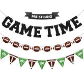 Football Party Decorations, Pre-Strung Football Banner For Sports Birthday Party Decorations