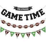 Football Party Decorations, Pre-Strung Football Banner For Sports Birthday Party Decorations