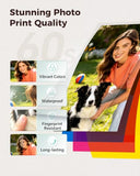 4X6 Photo Printer With 108 Sheets & 2 Ribbons - Dye Sublimation Wireless Portable Photo Printer For Iphone & Android Smartphones, Home & Travel Picture Printing, Ideal Gift, Beige